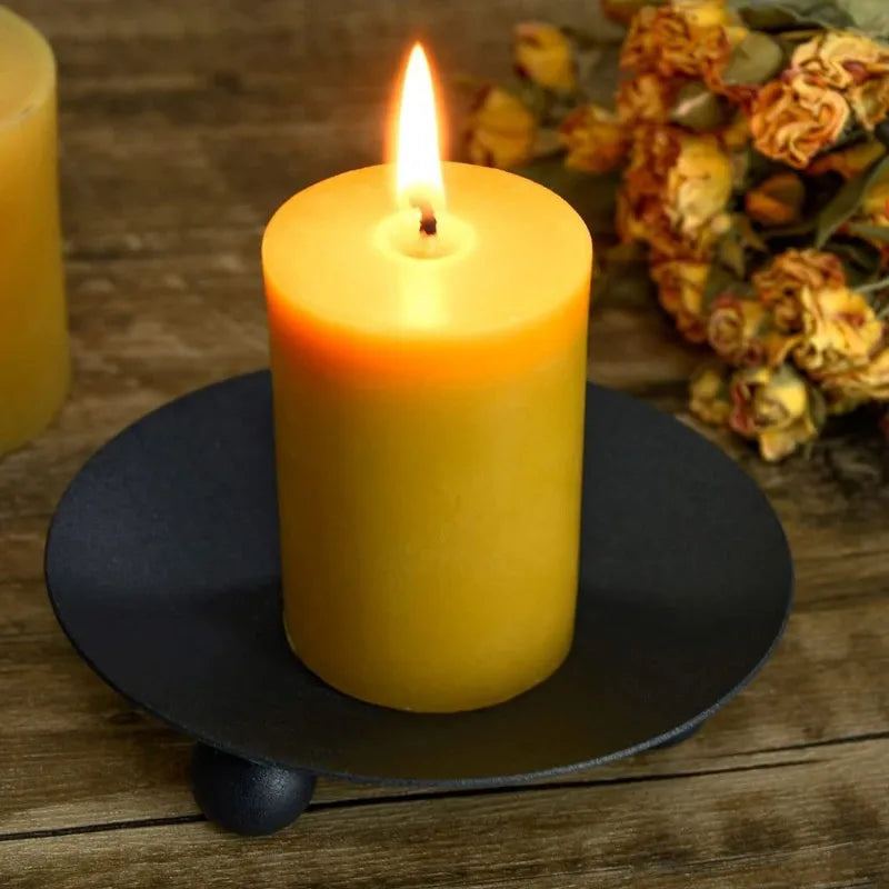 Iron Plate Candle Holder